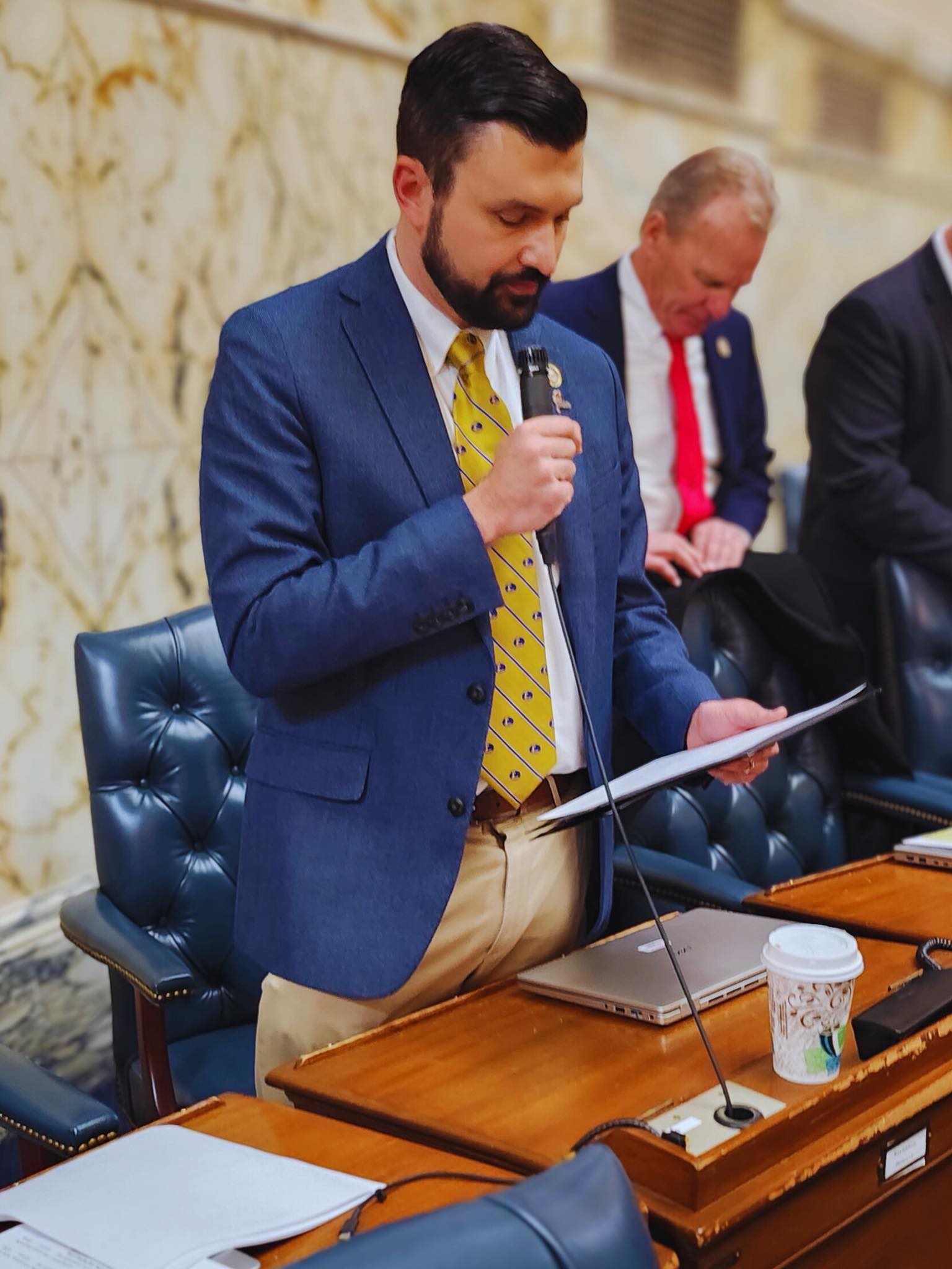 Delegate Nawrocki speaking on the floor of the Maryland House of Delegates